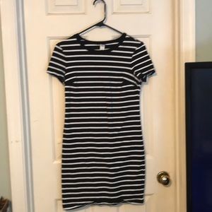 Old Navy black and white striped dress